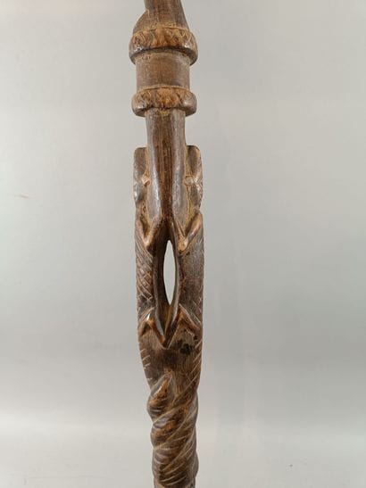 DOGON - Carved wooden ceremonial staff 
H....