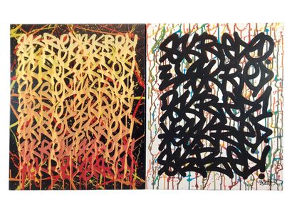 Set of paintings, frames, and posters: 

20th-century...