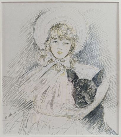 Helleu Paul César (1859–1927) 
“Young Girl...