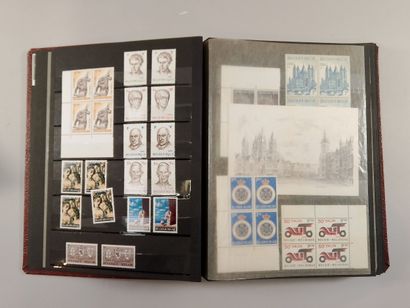 Suite of four stamp albums, mainly Belgian:...