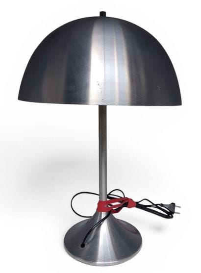 Brushed aluminum mushroom lamp with two light...