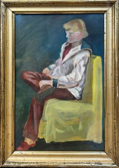 Édouard HELIN (1919–1999)
Seated Man, 1979.
Oil...