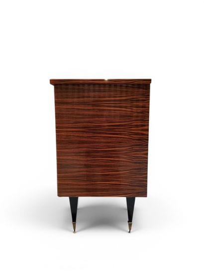 Dining room set in Macassar ebony and varnished...