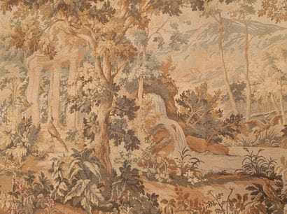 Large modern tapestry, 
Forest with a Waterfall...