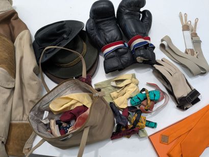 Hermès tie and various fashion items, including...