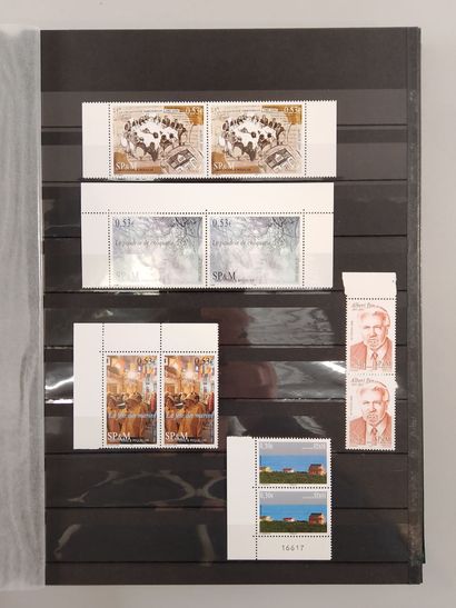 Suite of eight stamp albums, mainly Monaco...