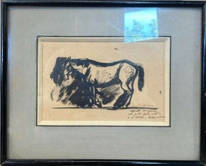 TUDEAU (20th century),
The Horse,
Ink on...