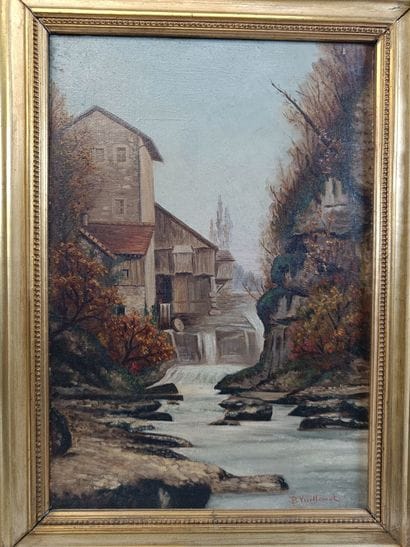 A beautiful set of 9 paintings, oils on canvas...