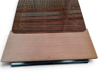 Dining room set in Macassar ebony and varnished...