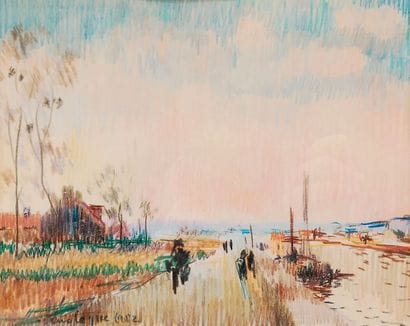 Georges FERRO LAGRÉE (born 1941)
River bank
Pencil...