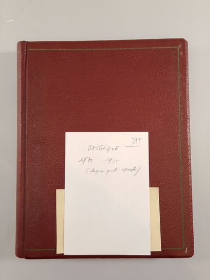 Suite of four stamp albums, mainly Belgian:...