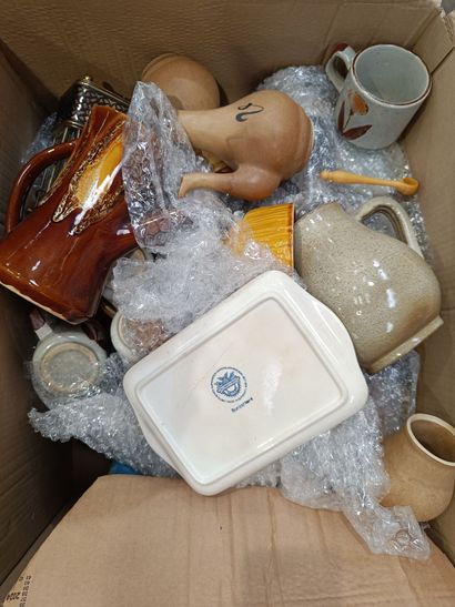 Assortment including a globe, stoneware and...