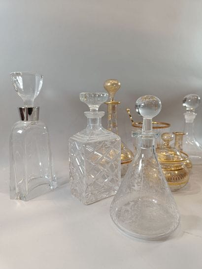 A collection of carafes made of ordinary...