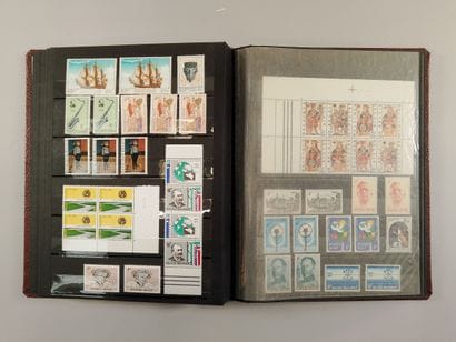 Suite of four stamp albums, mainly Belgian:...