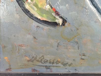 A pair of modern oil paintings: 
20th-Century...