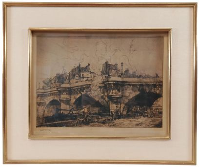 Armand COUSSENS (1881/1935)
Le pont neuf
Etching...