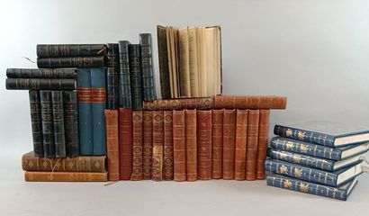 A significant collection of 33 antique books,...