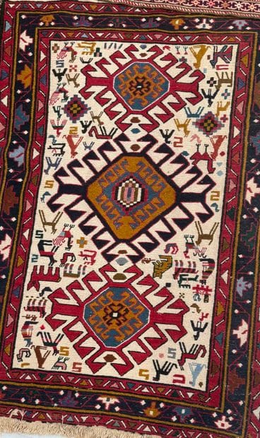 IRAN - Three Soumak-style Kilim rugs
100...