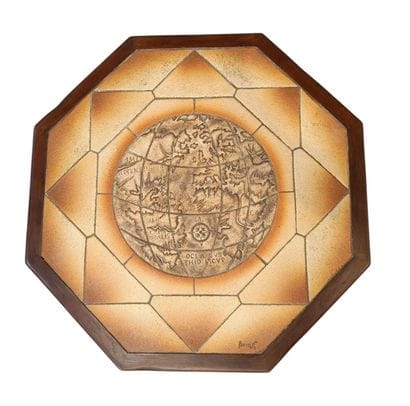 VALLAURIS - Wooden coffee table with a top...