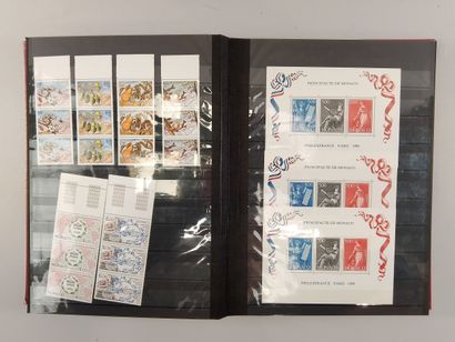 Suite of eight stamp albums, mainly Monaco...