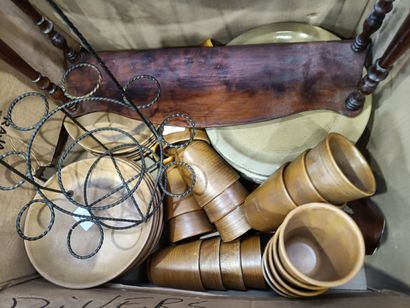 Assortment including a globe, stoneware and...