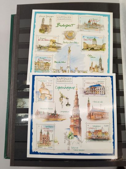 Suite of eight stamp albums, mainly Monaco:...