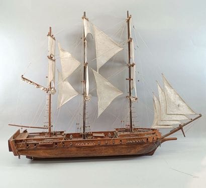 Wooden model of a three-masted ship
20th...