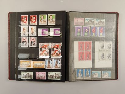 Suite of four stamp albums, mainly Belgian:...