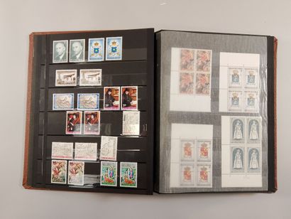 Suite of four stamp albums, mainly Belgian:...