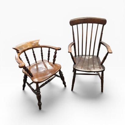 A set consisting of an English Windsor-style...