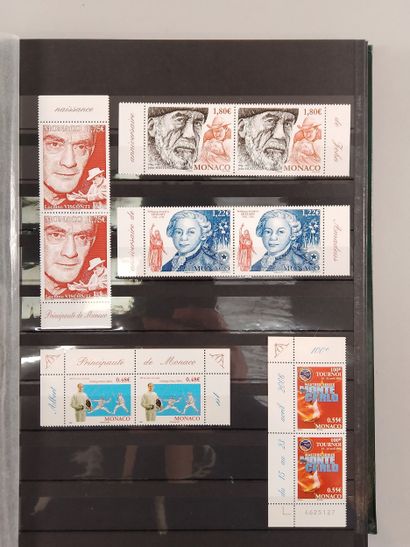 Suite of eight stamp albums, mainly Monaco...