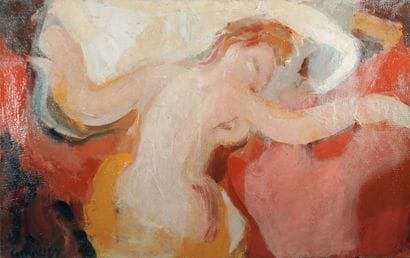 20th-century school. GIRAUDY?
Reclining Woman...