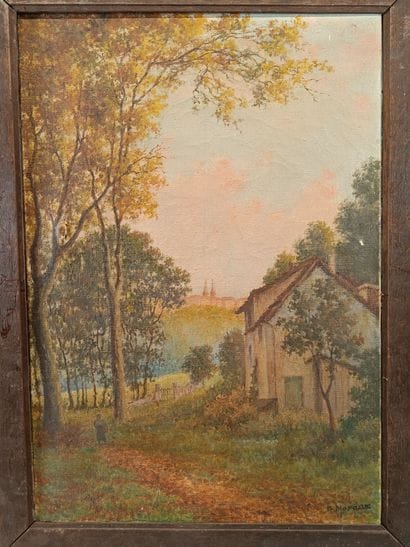 André COUCHET 20th century.
La Coursive 
Oil...