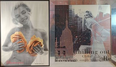 Set of two framed Marilyn Monroe posters,...