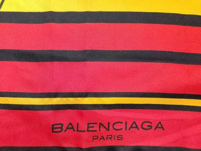 Set of nine scarves in silk, cotton, and...