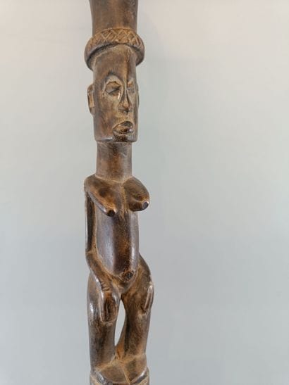 DOGON - Carved wooden ceremonial staff 
H....