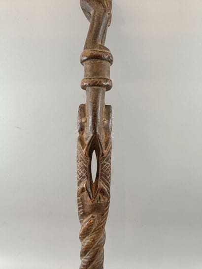 DOGON - Carved wooden ceremonial staff 
H....