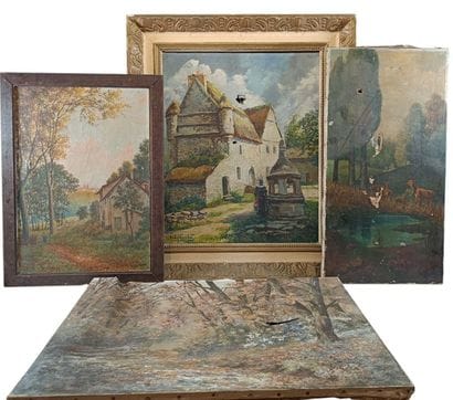 André COUCHET 20th century.
La Coursive 
Oil...