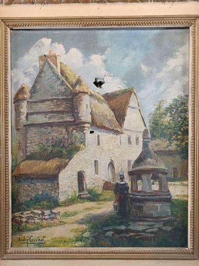André COUCHET 20th century.
La Coursive 
Oil...