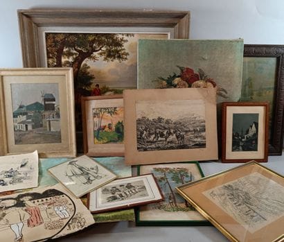 Set of 24 pieces, including illustrations,...
