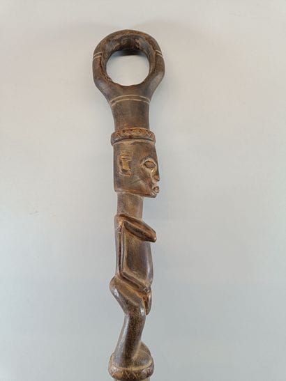DOGON - Carved wooden ceremonial staff 
H....