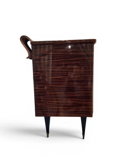 Dining room set in Macassar ebony and varnished...