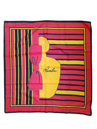 Set of nine scarves in silk, cotton, and...