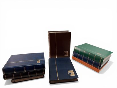 Suite of eight stamp albums, mainly Monaco:...