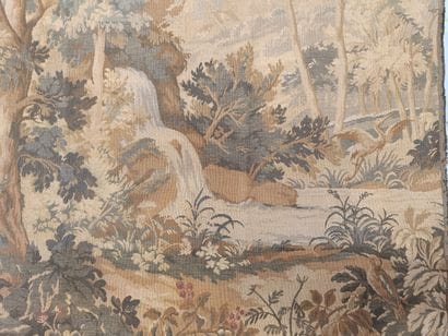 Large modern tapestry, 
Forest with a Waterfall...