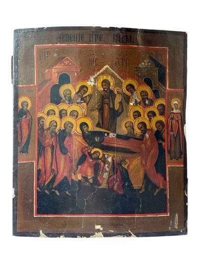 RUSSIA - Icon of the Dormition of the Mother...