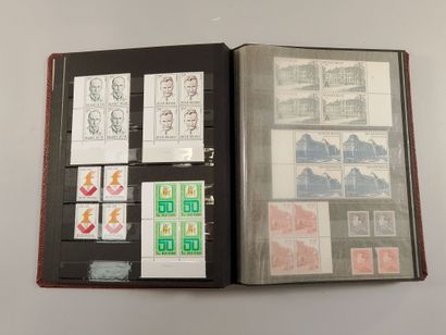 Suite of four stamp albums, mainly Belgian:...
