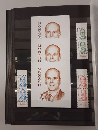 Suite of eight stamp albums, mainly Monaco...