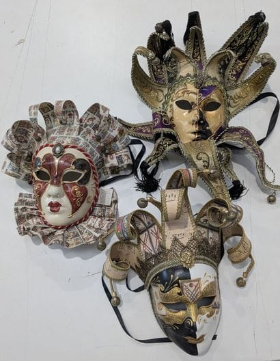 Set of three carnival masks 

Please request...
