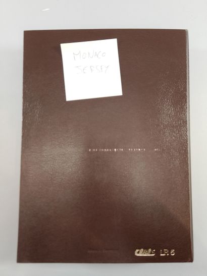 Suite of eight stamp albums, mainly Monaco:...